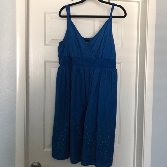 blue dress with cardigan